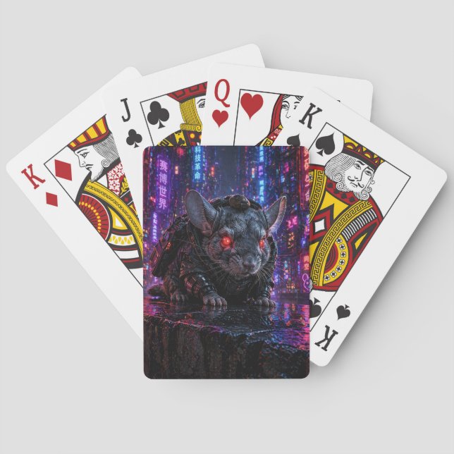 Baraja De Cartas Chinchilla Cyberpunk (Reverso)