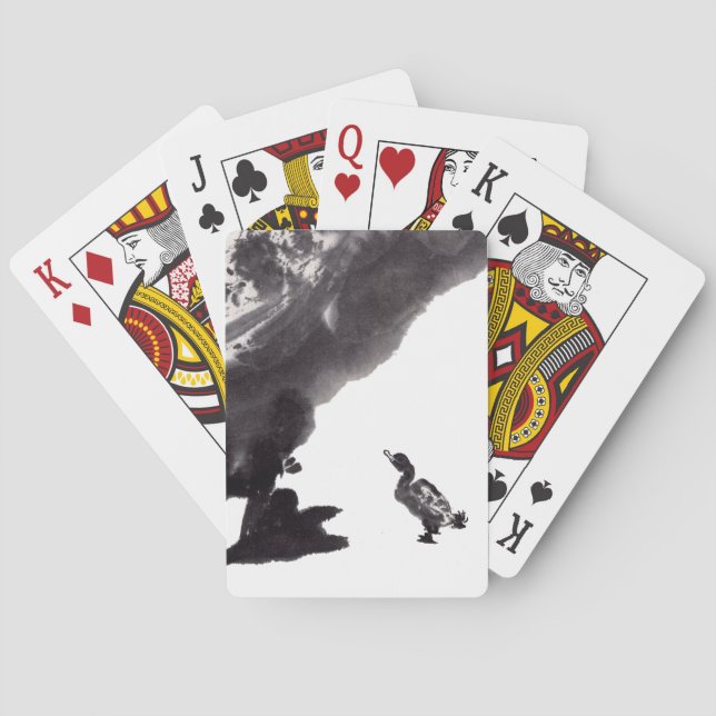 Baraja De Cartas Chinesische Tuschekunst   mit Entenmotiv (Reverso)