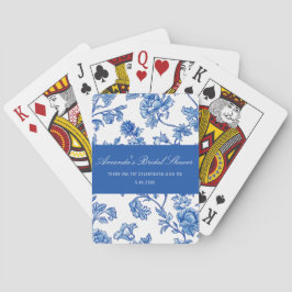 Baraja De Cartas Chinoiserie azul y blanco juego de regalos gracias