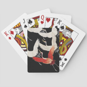 Baraja De Cartas Chinoiserie Grulla Voladora Zen Kimono Minimalista