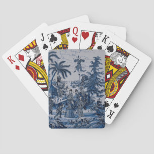 Baraja De Cartas Chinoiserie Holandés Delft Tile Blue and White