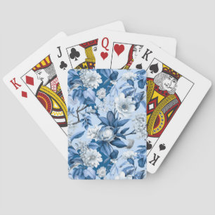 Baraja De Cartas Chinoserie Azul y Blanco Serie Diseño 3