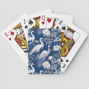 Baraja De Cartas Chinoserie Azul y Blanco Serie Diseño 7