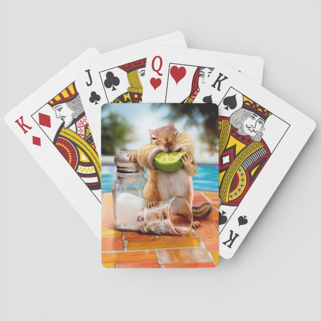 Baraja De Cartas Chipmunk con lima (Reverso)