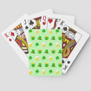 Baraja De Cartas Chismosa del Día de San Patricio de Knot de oro ce