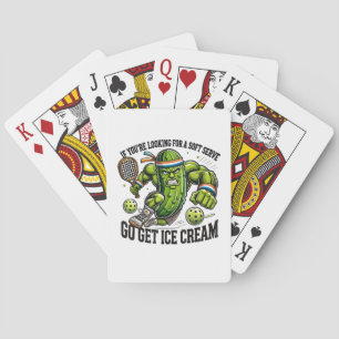 Baraja De Cartas Chiste de Amante de Pickleball con un Pepino Jugan