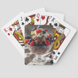 Baraja De Cartas Chocolate Berry Dessert Photo Design