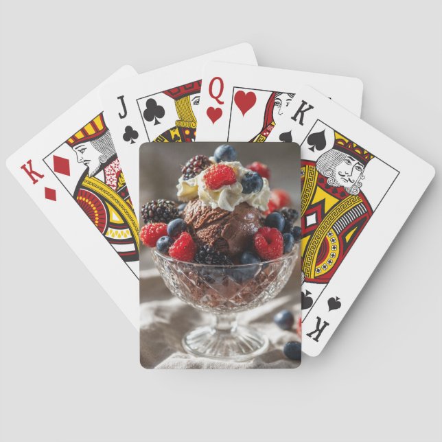 Baraja De Cartas Chocolate Berry Dessert Photo Design (Reverso)
