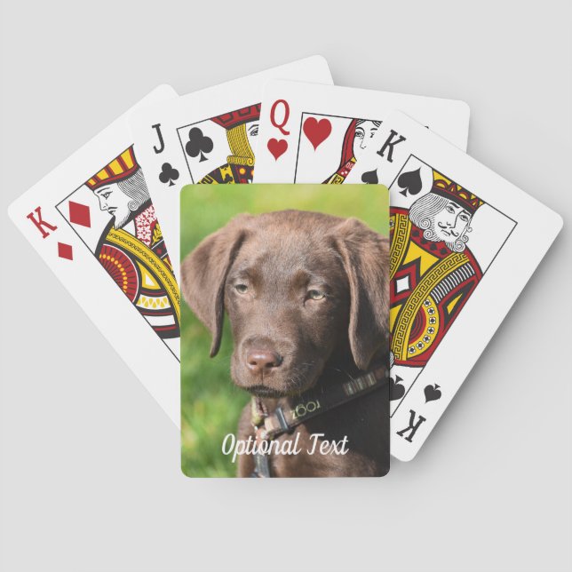 Baraja De Cartas Chocolate Lab Cachorro (Reverso)