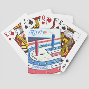 Baraja De Cartas Chris nombre personalizado Cribbage