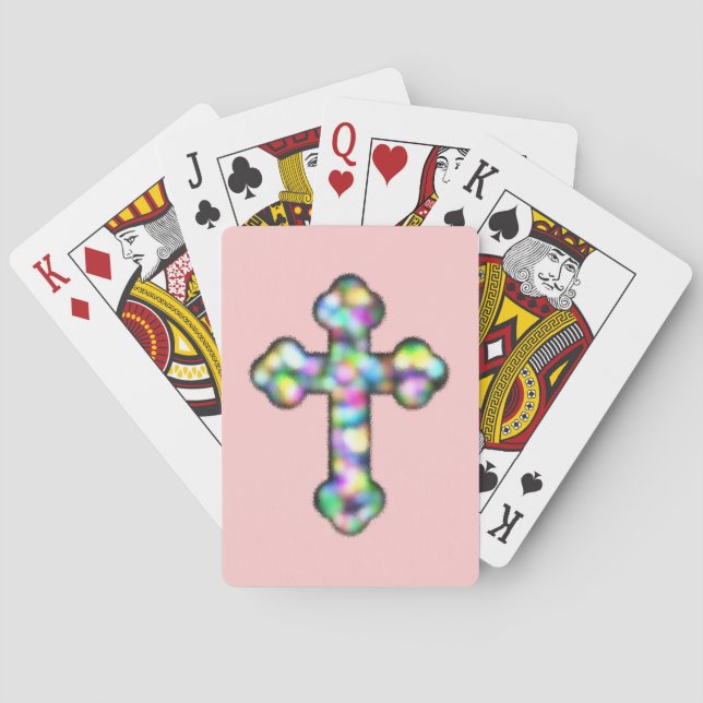 Baraja De Cartas Christian Rainbow Cross (Reverso)