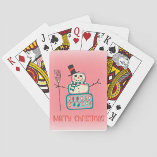 Baraja De Cartas Christmas Snowman