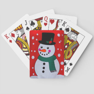 Baraja De Cartas Christmas Snowman
