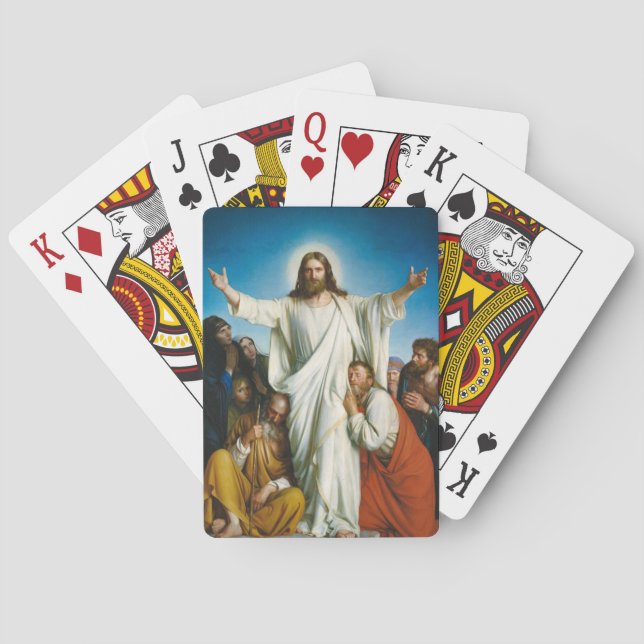 Baraja De Cartas Christus Consolator por Carl Bloch (Reverso)