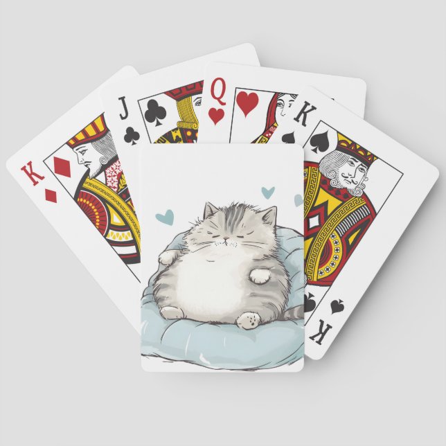 Baraja De Cartas Chubby Cat Chill Vibes (Reverso)