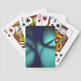 Baraja De Cartas Cian de menta quemada bajo líneas brillantes se pa