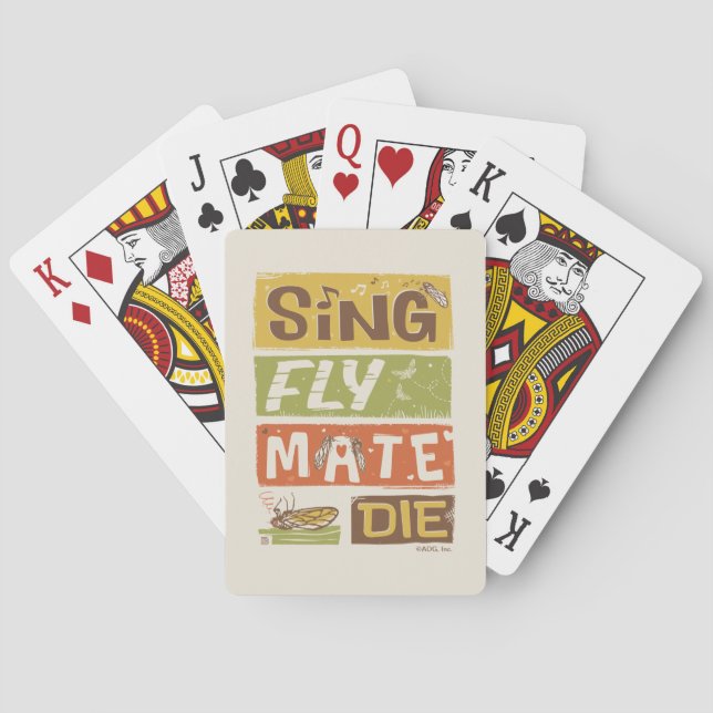 Baraja De Cartas Cicada Sing Fly Mate Die (Reverso)