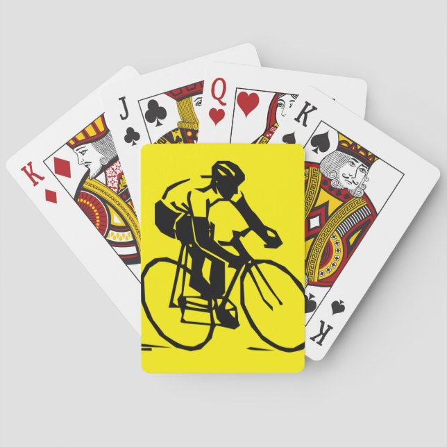 Baraja De Cartas Ciclismo amarillo (Reverso)