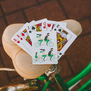 Baraja De Cartas Ciclismo en tándem familiar