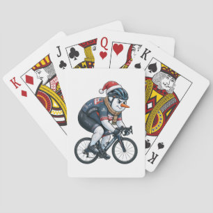 Baraja De Cartas Ciclista de muñeco de nieve Navidad 2026 Ciclismo