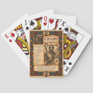 Baraja De Cartas Cíclope, Arte de Bestiario Medieval