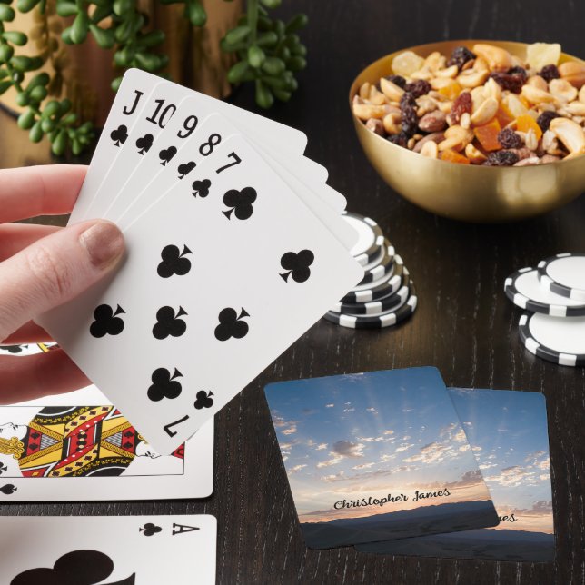 Baraja De Cartas Cielo de Atardecer Personalizado (In Situ)