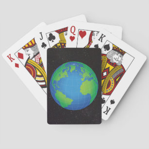 Baraja De Cartas Cielo estelar del Mapa del Mundo