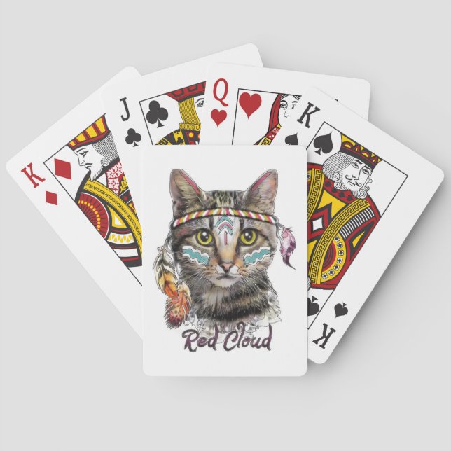 Baraja De Cartas Cielo rojo lindo (Reverso)