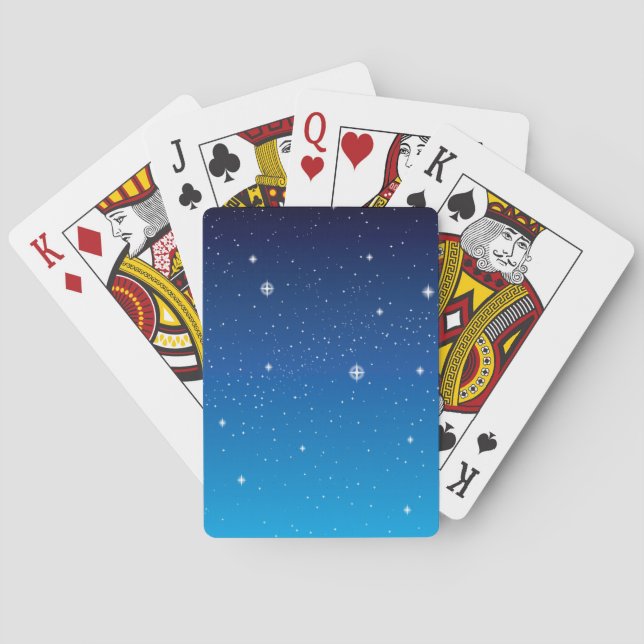 Baraja De Cartas Cielo Starry azul profundo (Reverso)