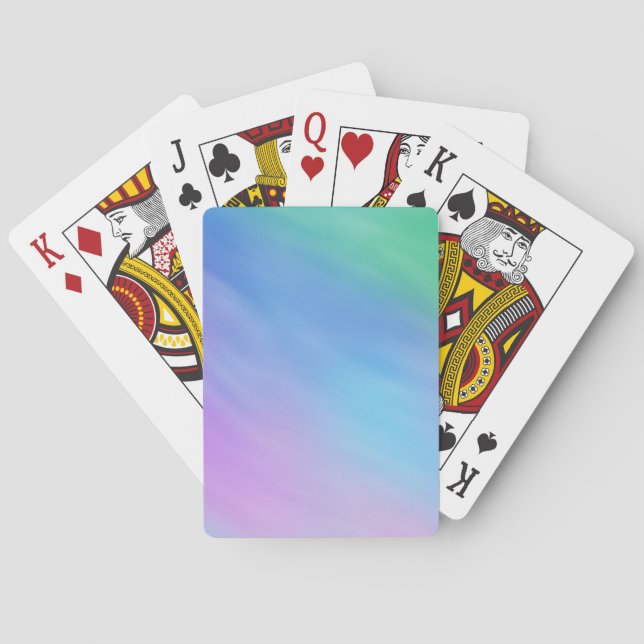 Baraja De Cartas Cielo suave color arcoiris (Reverso)