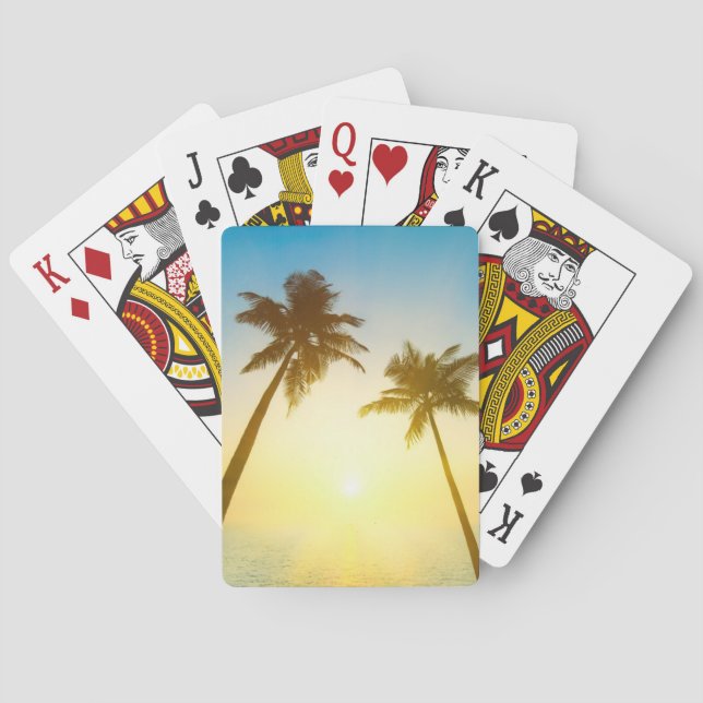 Baraja De Cartas Cielo tropical idílico (Reverso)