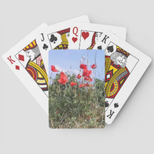 Baraja De Cartas Cielos Azules y Amapolas Rojas