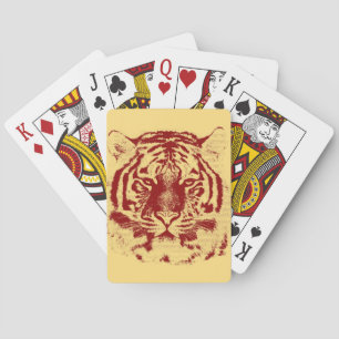 Baraja De Cartas Cierre de la cara del tigre 8
