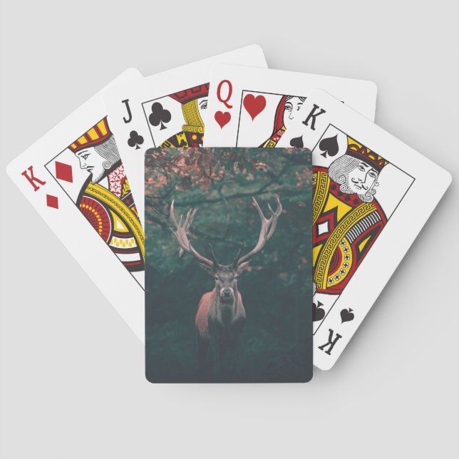 Baraja De Cartas Ciervo Macho Animal Salvaje (Reverso)