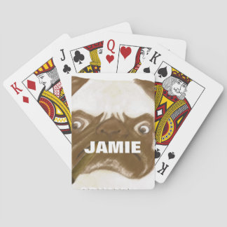 Baraja De Cartas Cigar de puggy negro personalizado AFICIONADO