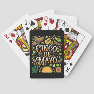 Baraja De Cartas Cinco de Mayo Fiesta Cute Elementos Fiestas