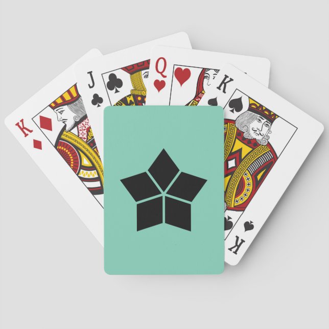Baraja De Cartas Cinco rómbitos divididos (Reverso)