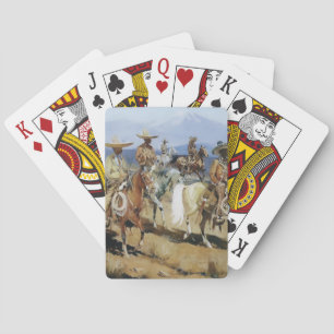 Baraja De Cartas Cinco vaqueros a caballo de Edward Borein