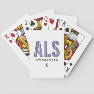Baraja De Cartas Cinta azul para la toma de conciencia de ALS