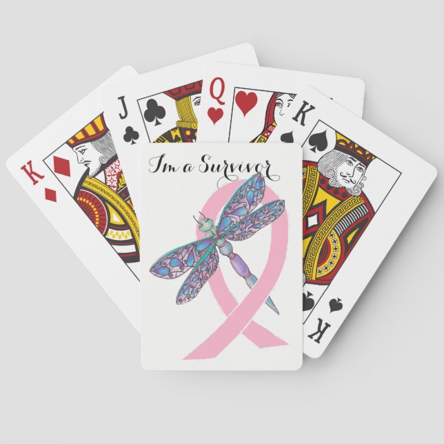 Baraja De Cartas Cinta de cáncer de mama (Reverso)