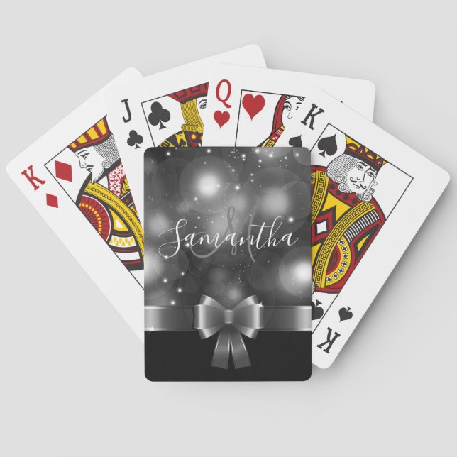 Baraja De Cartas Cinta negra y blanca (Reverso)