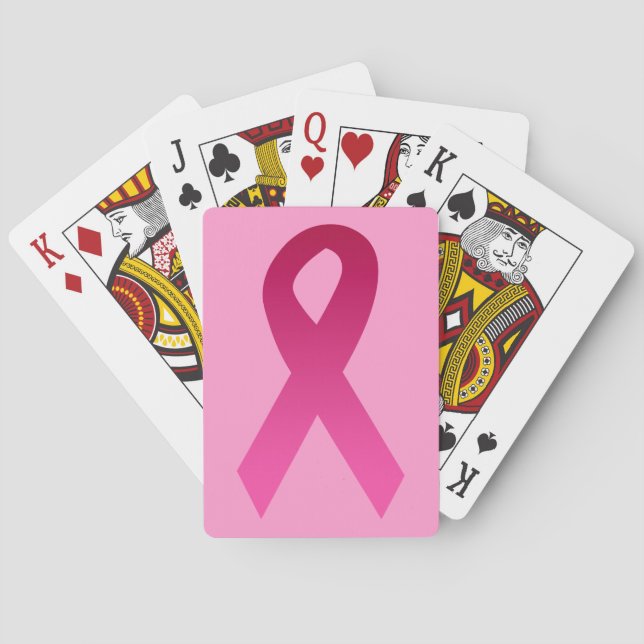 Baraja De Cartas Cinta rosada para la concienciación sobre el cánce (Reverso)