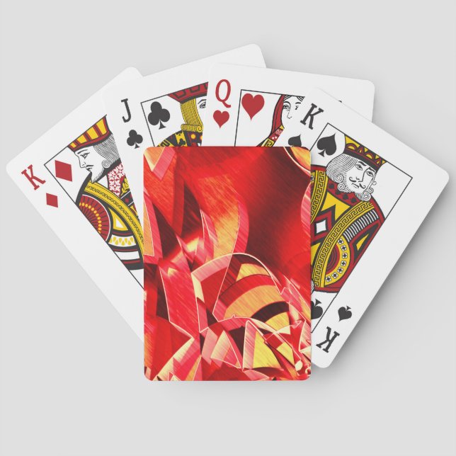 Baraja De Cartas Cintas rojas rascadas simulando el movimiento (Reverso)