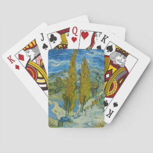 Baraja De Cartas Cipreses de Van Gogh - Arte de cielo azul arremoli