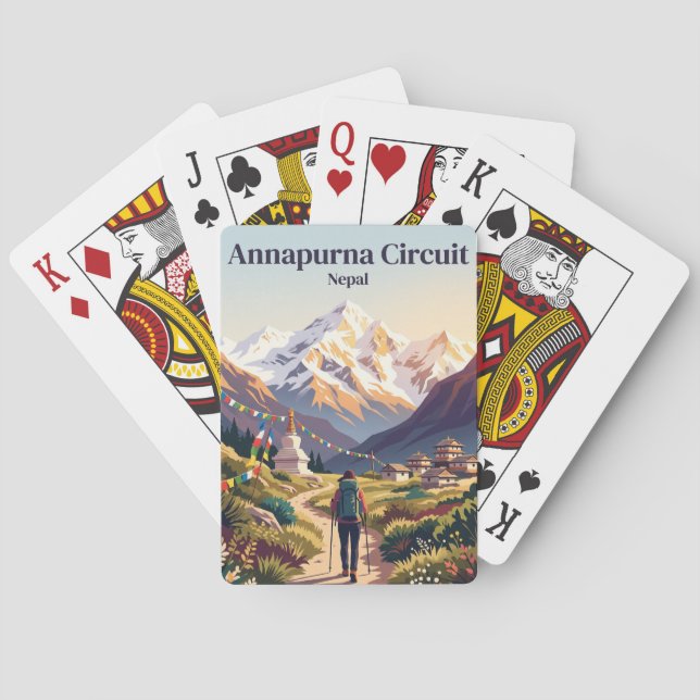 Baraja De Cartas Circuito Annapurna Nepal (Reverso)