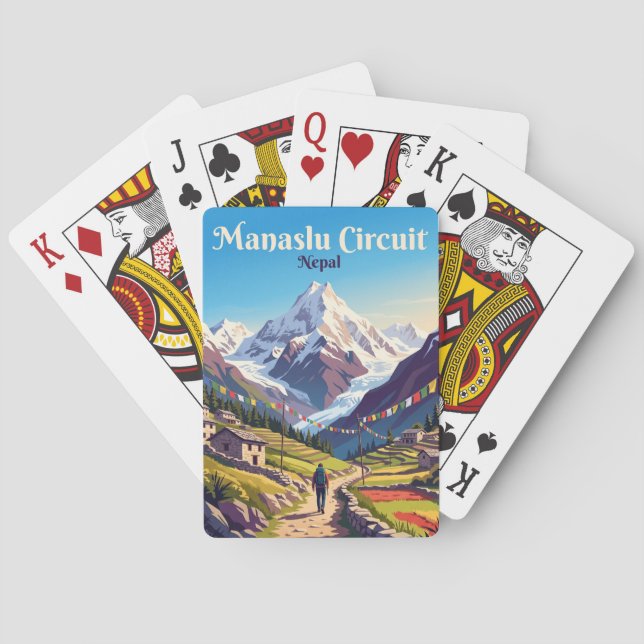 Baraja De Cartas Circuito Manaslu Nepal (Reverso)