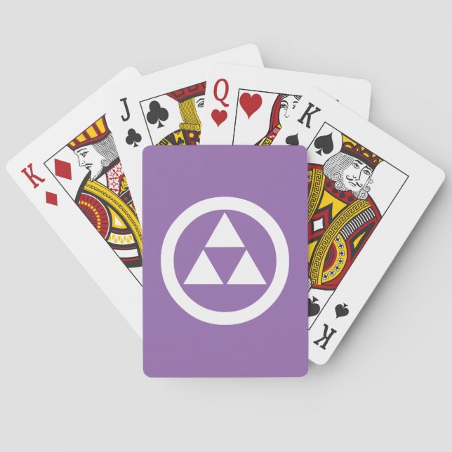 Baraja De Cartas Círculo con tres escamas de bicicleta (Reverso)