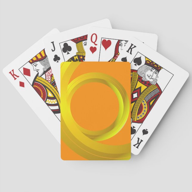 Baraja De Cartas Círculo de bucle abstracto naranja (Reverso)