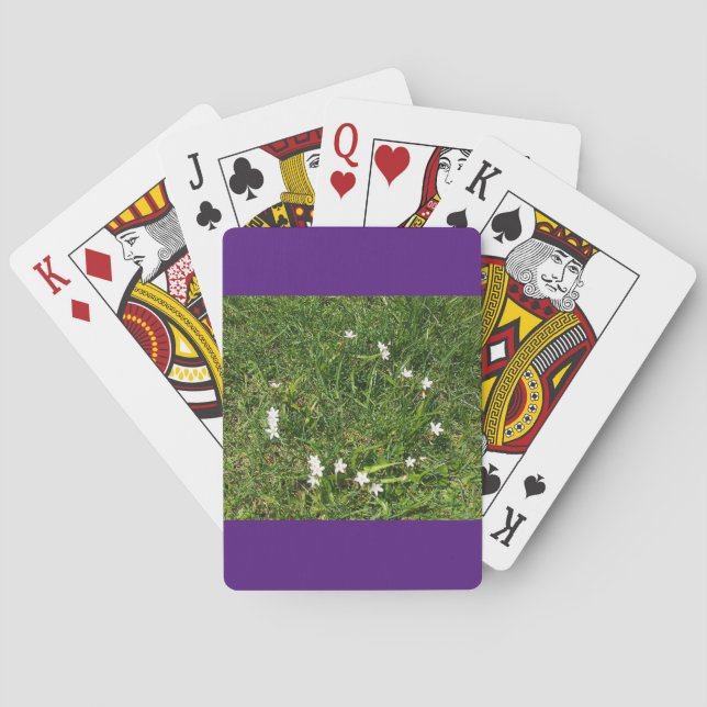 Baraja De Cartas Círculo de flores silvestres (Reverso)