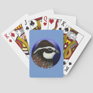 Baraja De Cartas Círculo de la cabeza de la cola blanca Bobwhite